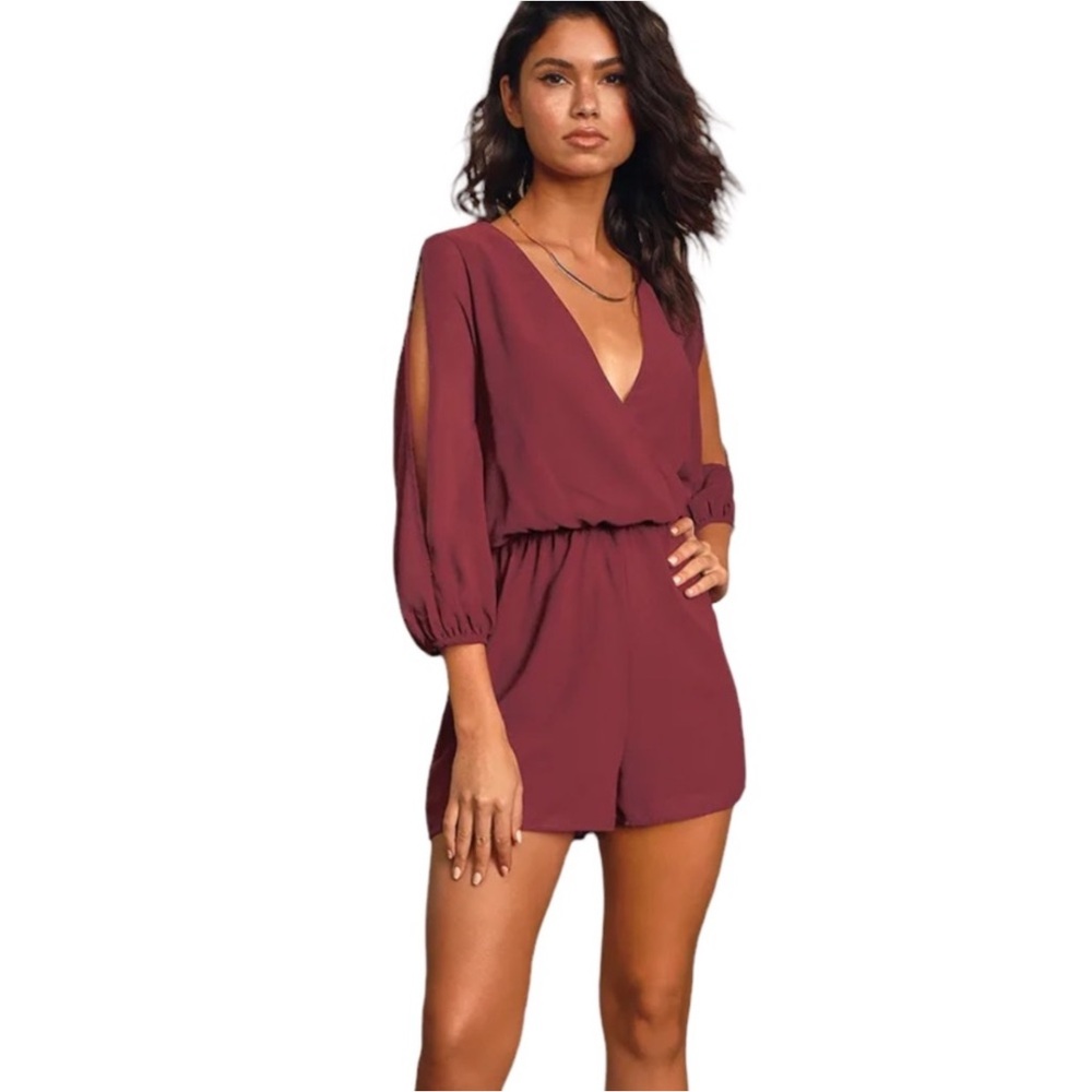 Lulu's Plum Love and Luck Romper